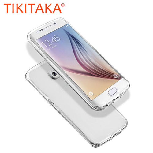 J3 J5 J7 Cover Clear TPU Case For Samsung Galaxy S7 S6 edge S5 S4 Note 5 4 3 Funda Ultra thin Soft Gel 360 Full Body Phone Cases