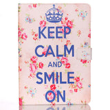 Leather Flip For Apple iPad air Fundas Cute Cartoon Floral Pattern Stand Wallet Case For iPad 5 Cover 9.7