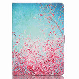 Leather Flip For Apple iPad air Fundas Cute Cartoon Floral Pattern Stand Wallet Case For iPad 5 Cover 9.7