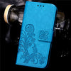 Leather Wallet Flip For Sony Z2 Z3 Z4 Z5 Mini Case Retro Embossed Flower Phone Cases Bag Shell Card Slot Stand Holder Soft Cover