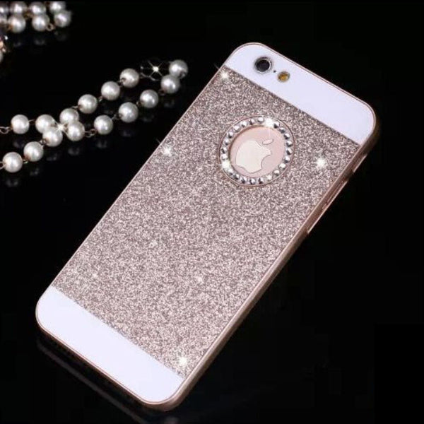 Luxury Bling Diamond Glitter Powder Phone Cases For iphone 7 6 6S Plus SE 5 5S Case Fashion Crystal Hard Plastic Back Cover Capa