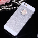 Luxury Bling Diamond Glitter Powder Phone Cases For iphone 7 6 6S Plus SE 5 5S Case Fashion Crystal Hard Plastic Back Cover Capa