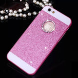 Luxury Bling Diamond Glitter Powder Phone Cases For iphone 7 6 6S Plus SE 5 5S Case Fashion Crystal Hard Plastic Back Cover Capa