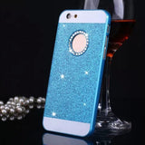 Luxury Bling Diamond Glitter Powder Phone Cases For iphone 7 6 6S Plus SE 5 5S Case Fashion Crystal Hard Plastic Back Cover Capa