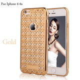 Luxury Agate Case For iPhone 6 6S Plus Fashion Bling Diamond Crystal Soft TPU GEL Back Cover Elegant Silm Shockproof Phone Cases