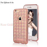 Luxury Agate Case For iPhone 6 6S Plus Fashion Bling Diamond Crystal Soft TPU GEL Back Cover Elegant Silm Shockproof Phone Cases