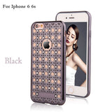 Luxury Agate Case For iPhone 6 6S Plus Fashion Bling Diamond Crystal Soft TPU GEL Back Cover Elegant Silm Shockproof Phone Cases
