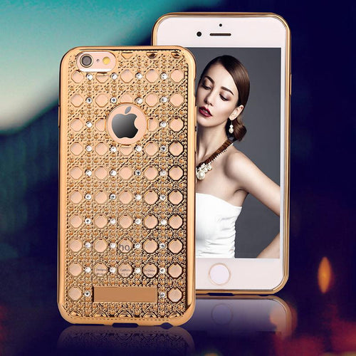 Luxury Agate Case For iPhone 6 6S Plus Fashion Bling Diamond Crystal Soft TPU GEL Back Cover Elegant Silm Shockproof Phone Cases