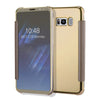 Luxury Flip For Samsung Galaxy S8 S8 Plus Cover Fashion Plating Mirror Case Fundas Clear Screen View Full Body Phone Cases Shell