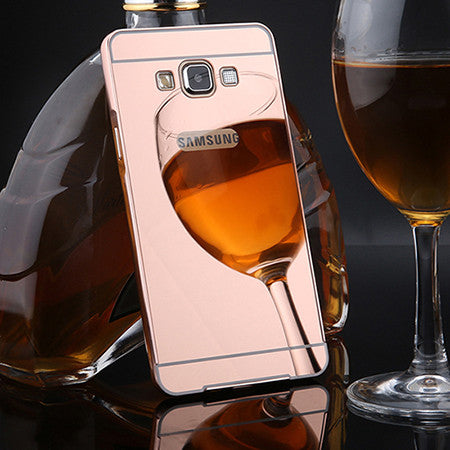Luxury G530 Mirror Case 2 in 1 Plating Bumper Acrylic Mirror Back Cover Funda for Samsung galaxy Grand Prime G5308 G530H G5308W