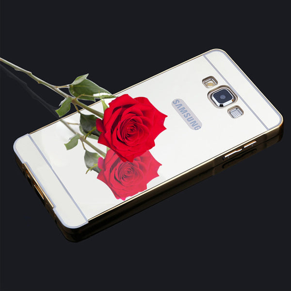 Luxury G530 Mirror Case 2 in 1 Plating Bumper Acrylic Mirror Back Cover Funda for Samsung galaxy Grand Prime G5308 G530H G5308W
