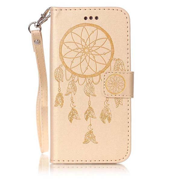 Luxury Leather Flip Case for Apple iPhone 7 6 6S 5 5S SE Fundas Multifunction Dreamcatcher Card Holder Phone Protective Cover