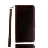 Luxury Leather Flip Case For Samsung S8 S 8 Plus Cover Datura flower Pattern Wallet Phone Bags For Samsung S5 S6 S7 edge Fundas