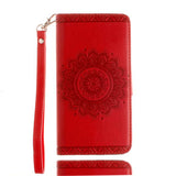 Luxury Leather Flip Case For Samsung S8 S 8 Plus Cover Datura flower Pattern Wallet Phone Bags For Samsung S5 S6 S7 edge Fundas