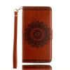 Luxury Leather Flip Case For Samsung S8 S 8 Plus Cover Datura flower Pattern Wallet Phone Bags For Samsung S5 S6 S7 edge Fundas