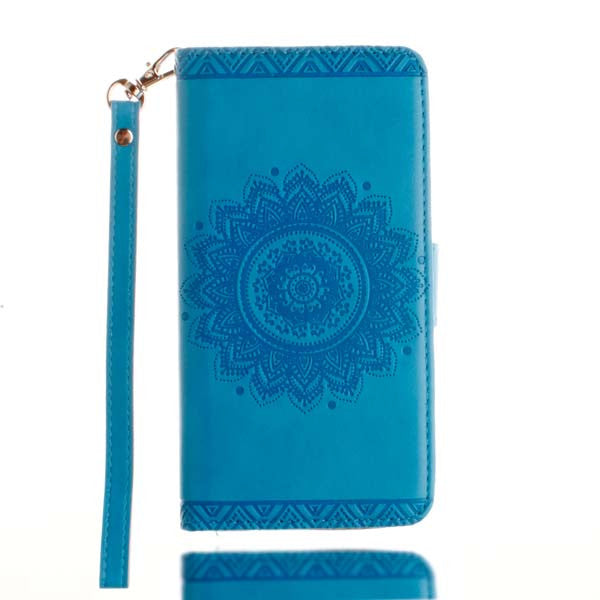 Luxury Leather Flip Case For Samsung S8 S 8 Plus Cover Datura flower Pattern Wallet Phone Bags For Samsung S5 S6 S7 edge Fundas