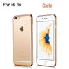 Luxury Rose Gold Plating TPU Silicone Flexible Soft Back Cover Case For Iphone 5 5S SE 6 6S / 6 6S Plus Transparent Clear Cases