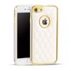 Luxury Retro Leather Rubber Pattern Case For iphone 7 6 6s Plus Funda Fashion Plating Frame Protect Back Cover Shell Phone Bags