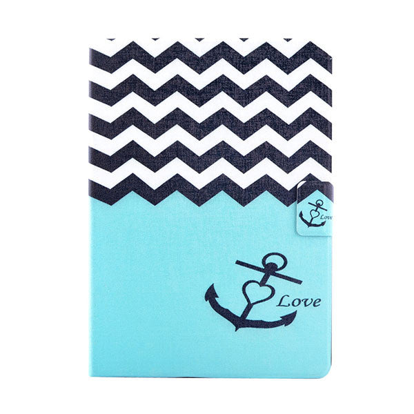 Luxury Stand Wallet Cover For ipad 5 6 Case Fashion Floral Tower Pattern Leather Flip For ipad air 2 Capa 9.7" PC Tablet Protect