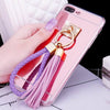 Luxury Tassel Rope Mirror Case For iphone 7 7 Plus Cover Top Quality Ultra Thin Plating TPU Protect Back Cover Shell Phone Bags
