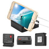 Multi-function USB Charger 4 Ports USB Power Charge Adapter US EU Plug With Stand Holder For iphone Smartphone iPad Quick Charge