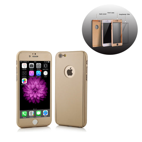 New 360 Degree Full Cover Show Logo hard Protective Case With Front Clear Screen Protector Film For iphone 6 6S 6 Plus 6S Plus
