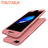 New 2 in 1 Hybrid 360 Degree Full Body Cases For iphone 7 6 6s Plus Funda High Quality Front PC+ Soft TPU Back Cover Phone Bags