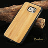 New Fashion Hard Protector Cover Genuine Rosewood Cherry Wood carbonized bamboo Wooden Shell Case For Samsung Galaxy S6 S6 edge