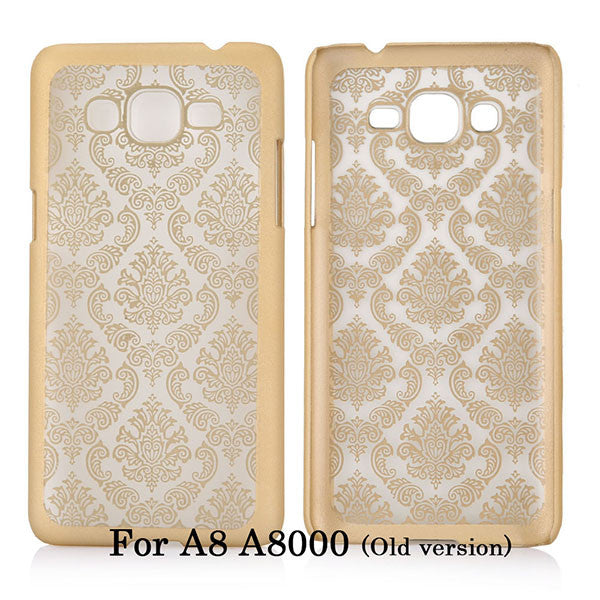 Novel Retro vintage PC Hard Back Cover Palace Flower Grilles Print Pattern Cases For Samsung Galaxy A5 A5000 A7 A7000 A8 A8000
