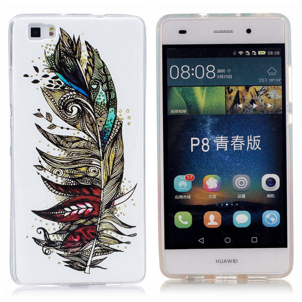 P8 Lite Luminous Case Fashion Clear Embossed Ultra thin Soft TPU Silicone Skin Cover For Huawe Ascend P8 P9 Lite G9 Phone Cases