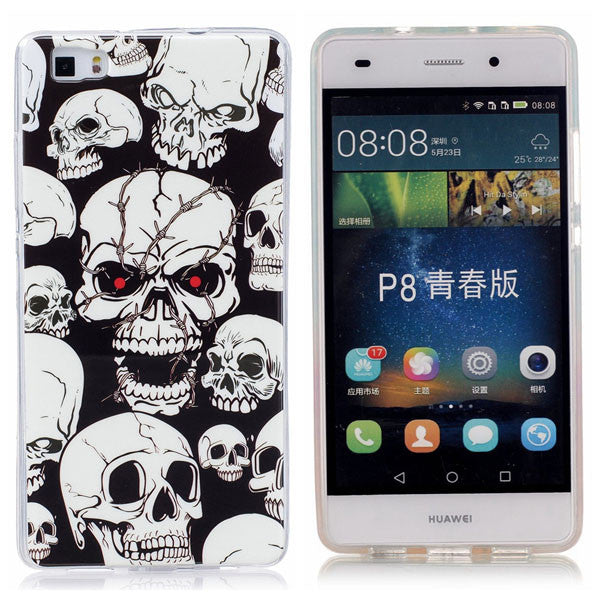 P8 Lite Luminous Case Fashion Clear Embossed Ultra thin Soft TPU Silicone Skin Cover For Huawe Ascend P8 P9 Lite G9 Phone Cases