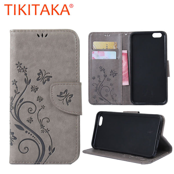 Phone Cases For Apple iphone 7 7 Plus Funda Coque Print Flower Leather Flip Stand Wallet Cover With lanyard Card Slot Money Bags