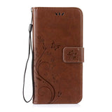 Phone Cases For Apple iphone 7 7 Plus Funda Coque Print Flower Leather Flip Stand Wallet Cover With lanyard Card Slot Money Bags