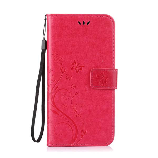 Phone Cases For Apple iphone 7 7 Plus Funda Coque Print Flower Leather Flip Stand Wallet Cover With lanyard Card Slot Money Bags
