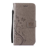 Phone Cases For Apple iphone 7 7 Plus Funda Coque Print Flower Leather Flip Stand Wallet Cover With lanyard Card Slot Money Bags