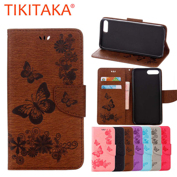 Phone Cases For Apple iphone 7 7 Plus Fundas Butterfly Pattern Leather Flip Case Multifuntion Card Slot Wallet Stand Holder Capa