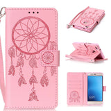 Phone Cases For Huawei P8 P9 Lite G9 Case Retro Embossed Dreamcatcher Leather Flip For Huawei Y5 Y6 II Wallet Cover Shell Capa