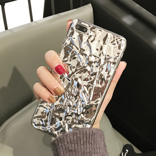 Phone Cases For iPhone 7 6 6s Plus Case Luxury 3D Bling Tinfoil Electroplating Hard Back Cover Funda 2017 New Arrival Shell Capa