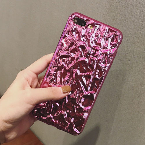 Phone Cases For iPhone 7 6 6s Plus Case Luxury 3D Bling Tinfoil Electroplating Hard Back Cover Funda 2017 New Arrival Shell Capa