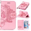 Phone Cases For iPhone 7 6 6s Plus SE 5 5s Case Fashion Embossed Skull Pattern Leather Flip Wallet Cover With Stand Holder Shell