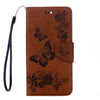 Phone Cases For iphone 7 7 Plus Funda Durable Flip Leather Cover Emboss Flower Butterfly Capa Card Slot Wallet Holder Stand Para
