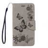 Phone Cases For iphone 7 7 Plus Funda Durable Flip Leather Cover Emboss Flower Butterfly Capa Card Slot Wallet Holder Stand Para