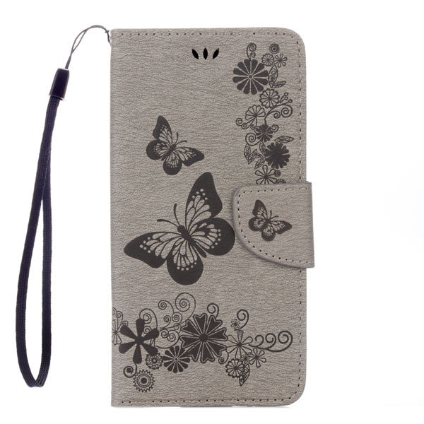 Phone Cases For iphone 7 7 Plus Funda Durable Flip Leather Cover Emboss Flower Butterfly Capa Card Slot Wallet Holder Stand Para