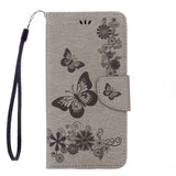 Phone Cases For iphone 7 7 Plus Funda Durable Flip Leather Cover Emboss Flower Butterfly Capa Card Slot Wallet Holder Stand Para