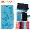 Retro Leather Flip Case For iPhone 7 6 6s Plus SE 5 5s Cover 3D Embossed Flower Wallet Cover For Samsung Galaxy S7 S6 edge Funda