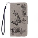 Retro Print Butterfly Flower Leather Flip Case For Apple iphone 7 6 6 Plus Cover Multi-function Removable Wallet Card Money Bag