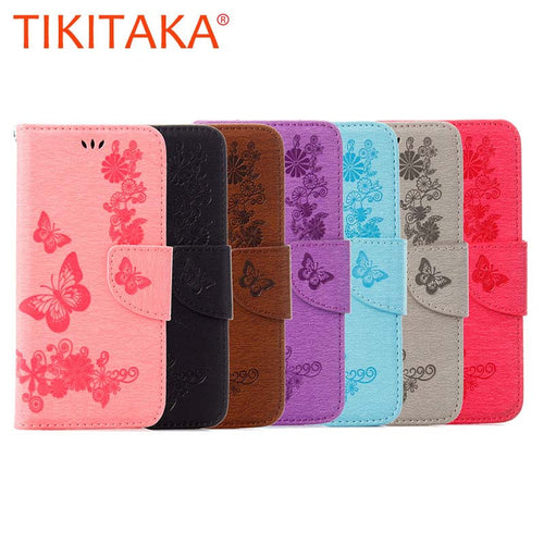 Retro Print Butterfly Flower Leather Flip Case For Apple iphone 7 6 6 Plus Cover Multi-function Removable Wallet Card Money Bag
