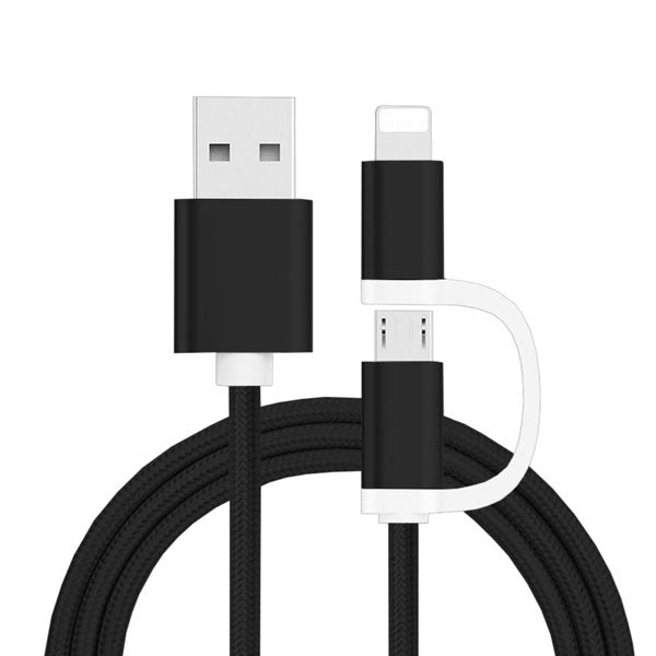 Robotsky 2 in 1 Micro USB Cable Fast Charge For iphone Cable USB Data Sync Charging Wire For iphone 5 5s 6 6s Xiaomi Samsung A7