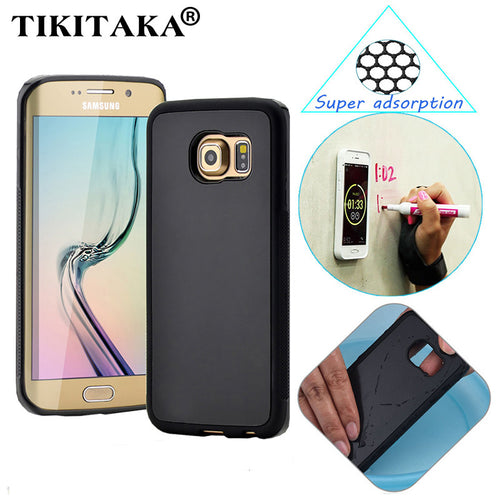 S6 S7 Anti-gravity Phone Case For Samsung Galaxy S6 S7 edge Plus Note 5 Anti gravity Nano Suction Cover Adsorbed Hard Shell Case