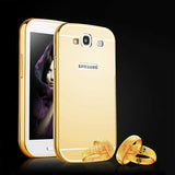 S3 S5 Mirror Case Luxury Plating Metal Bumper Frame + Ultra thin Acrylic Mirror Back Cover For Samsung Galaxy S3 S5 Phone Cases